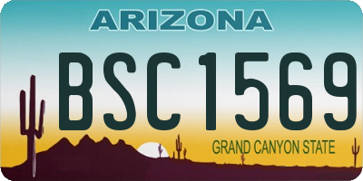 AZ license plate BSC1569