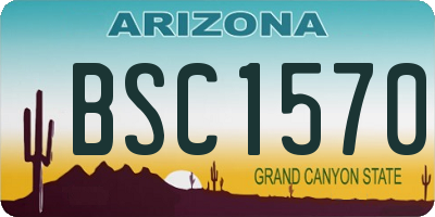 AZ license plate BSC1570