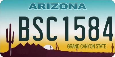 AZ license plate BSC1584