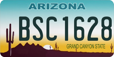 AZ license plate BSC1628