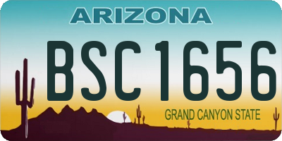 AZ license plate BSC1656