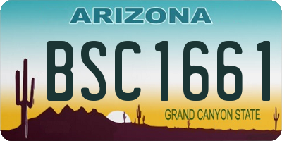 AZ license plate BSC1661