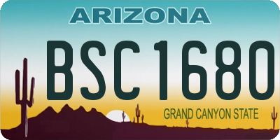 AZ license plate BSC1680