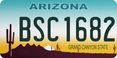 AZ license plate BSC1682