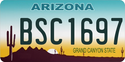 AZ license plate BSC1697