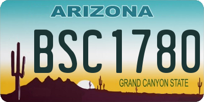 AZ license plate BSC1780