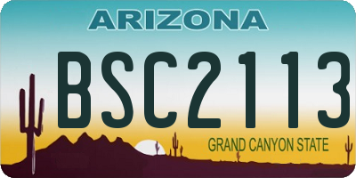 AZ license plate BSC2113