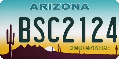 AZ license plate BSC2124