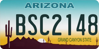 AZ license plate BSC2148