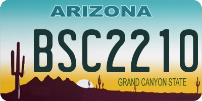 AZ license plate BSC2210