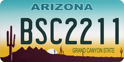 AZ license plate BSC2211