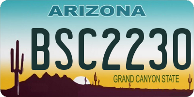 AZ license plate BSC2230