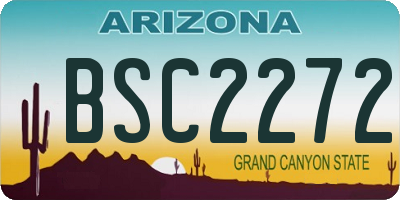 AZ license plate BSC2272