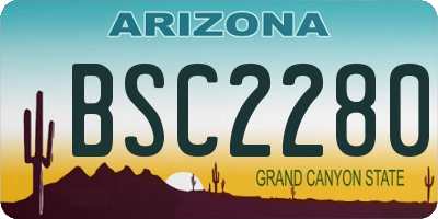 AZ license plate BSC2280