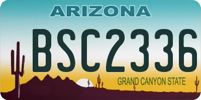 AZ license plate BSC2336