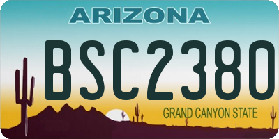 AZ license plate BSC2380