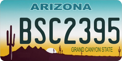 AZ license plate BSC2395