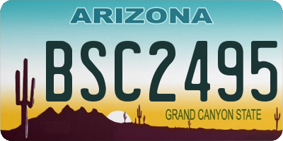 AZ license plate BSC2495