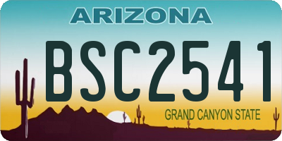 AZ license plate BSC2541