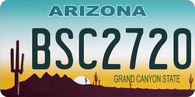 AZ license plate BSC2720