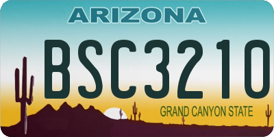 AZ license plate BSC3210