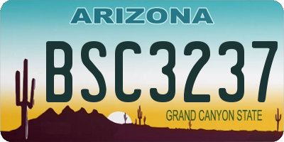 AZ license plate BSC3237