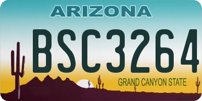 AZ license plate BSC3264