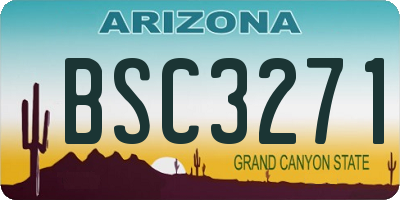 AZ license plate BSC3271