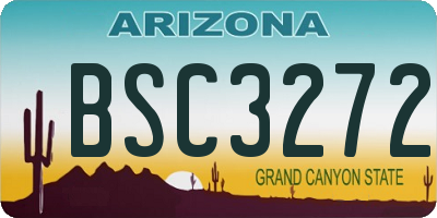 AZ license plate BSC3272