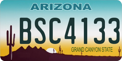 AZ license plate BSC4133