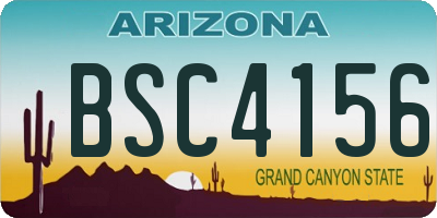 AZ license plate BSC4156