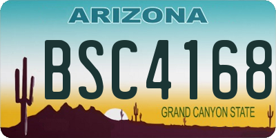 AZ license plate BSC4168