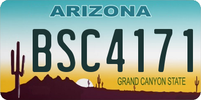 AZ license plate BSC4171