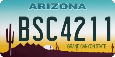 AZ license plate BSC4211