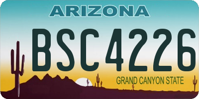 AZ license plate BSC4226