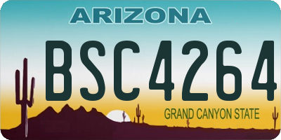 AZ license plate BSC4264