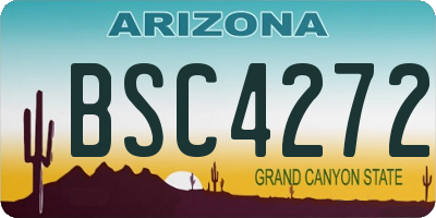 AZ license plate BSC4272