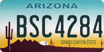 AZ license plate BSC4284