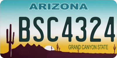 AZ license plate BSC4324