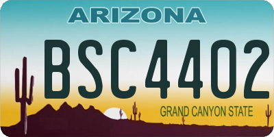 AZ license plate BSC4402