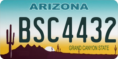 AZ license plate BSC4432