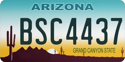 AZ license plate BSC4437