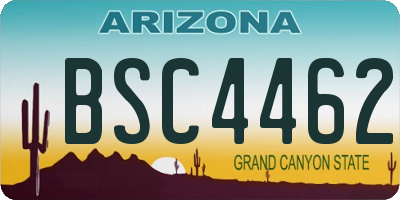 AZ license plate BSC4462