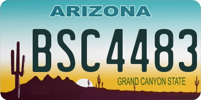 AZ license plate BSC4483