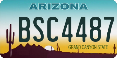 AZ license plate BSC4487