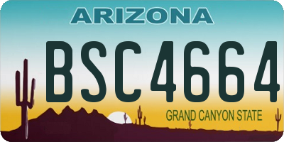 AZ license plate BSC4664