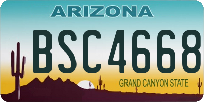 AZ license plate BSC4668