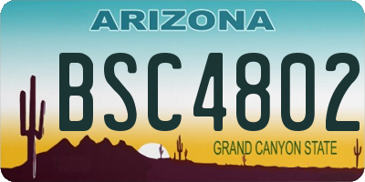 AZ license plate BSC4802