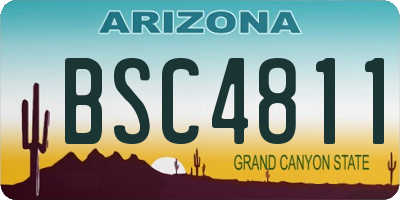 AZ license plate BSC4811