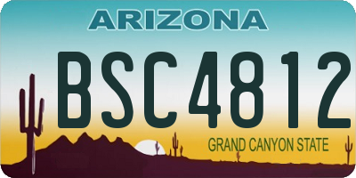 AZ license plate BSC4812